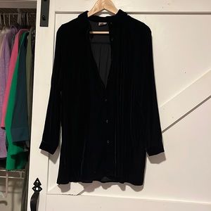 J.Jill Black Velvet shirt dress